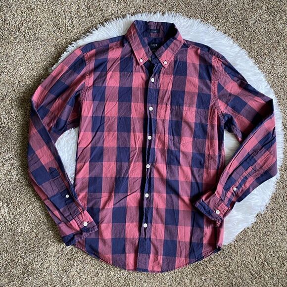 J. Crew Slim Button Down Plaid Shirt Women’s Size Medium - Picture 1 of 8